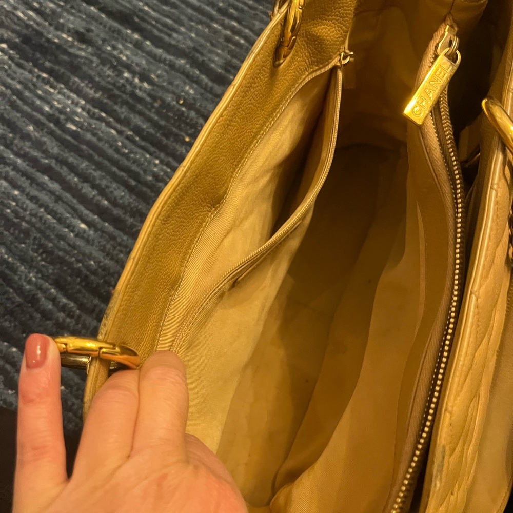 Chanel Tan Quilted Leather Tote Bag - Picture 6 of 16